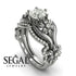The 4th Season Bridal Set Flower Ring Diamond Ring- Lauren no. 3